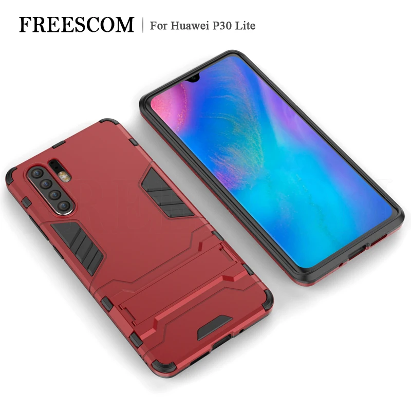 Чехол для Huawei P30 роскошный чехол-подставка с Железным человеком жесткий