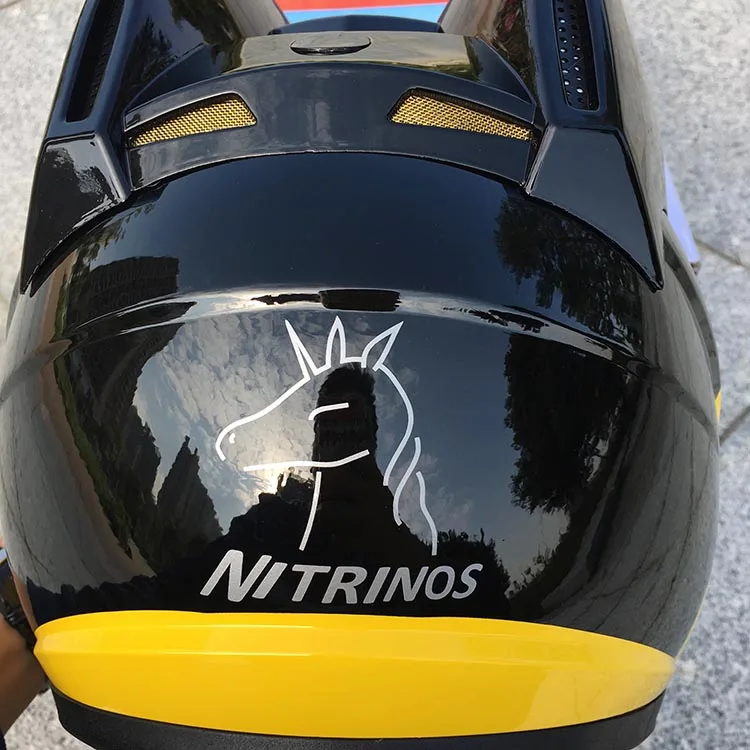 NITRINOS индивидуальный мотоциклетный шлем полный шлем для мужчин и женщин мотоциклетный гоночный автомобиль четыре сезона кошачий ушной шлем