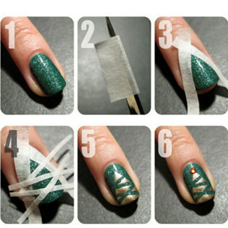 Клейкая лента в рулонах 1 шт. полосатая наклейка см x для дизайна ногтей белые