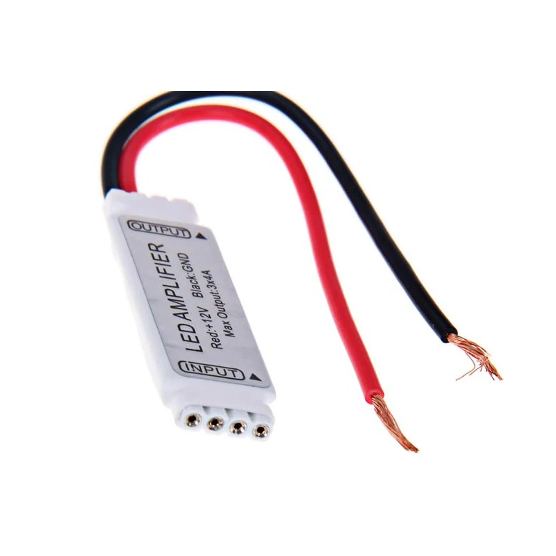 Мини RGB LED усилитель 3 * 4A 144W 12V сигнала для 5050 3528 светодиодный полосы