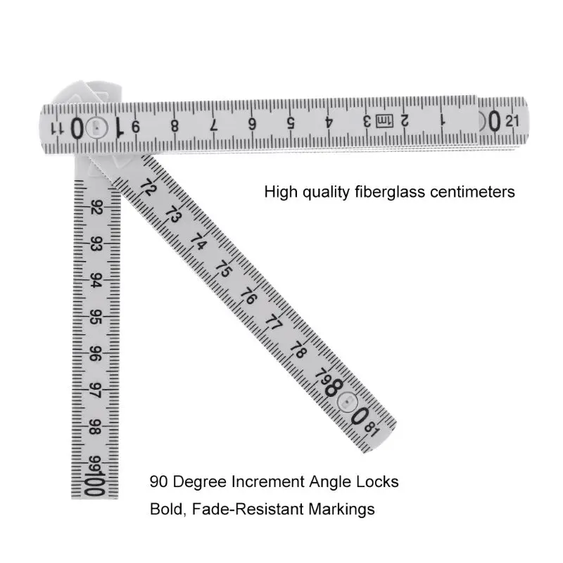 

2019 NEW 1M 2M 10-parts Folding Carpenters Ruler Lightweight Compact Measuring Stick Slide Fold Up for Woodworking Dropshipping