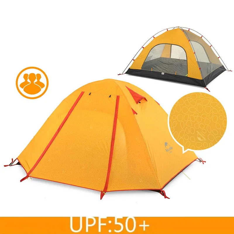 NatureHike P серия Классическая палатка для 3 человек UPF 50+ пляжная Защита от солнца УФ палатка NH15Z003-P - Цвет: orange