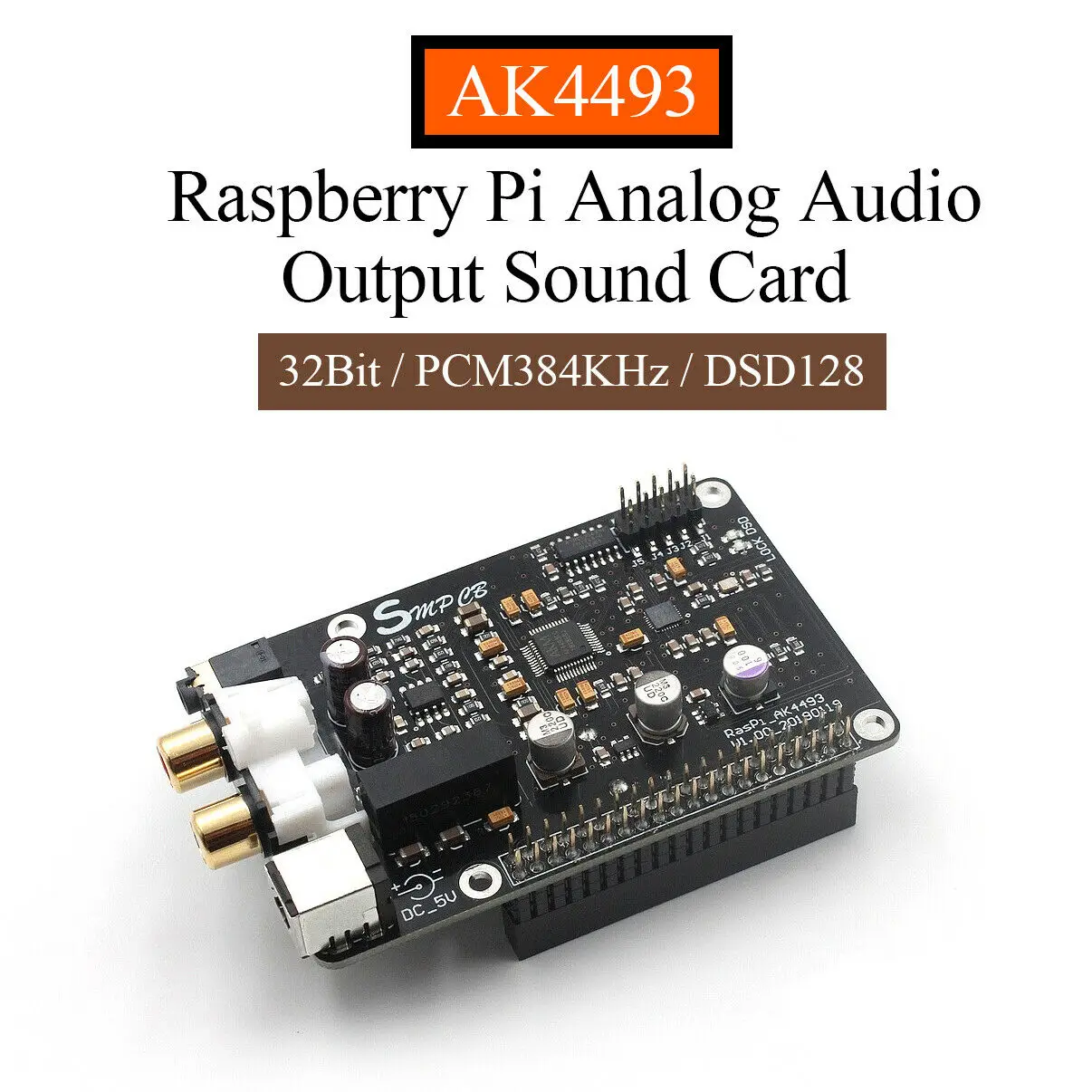 Nobsound Hi-Fi AK4493 ЦАП Декодер плата для Raspberry Pi цифровой плеер 32 бит/PCM384KHz/DSD128