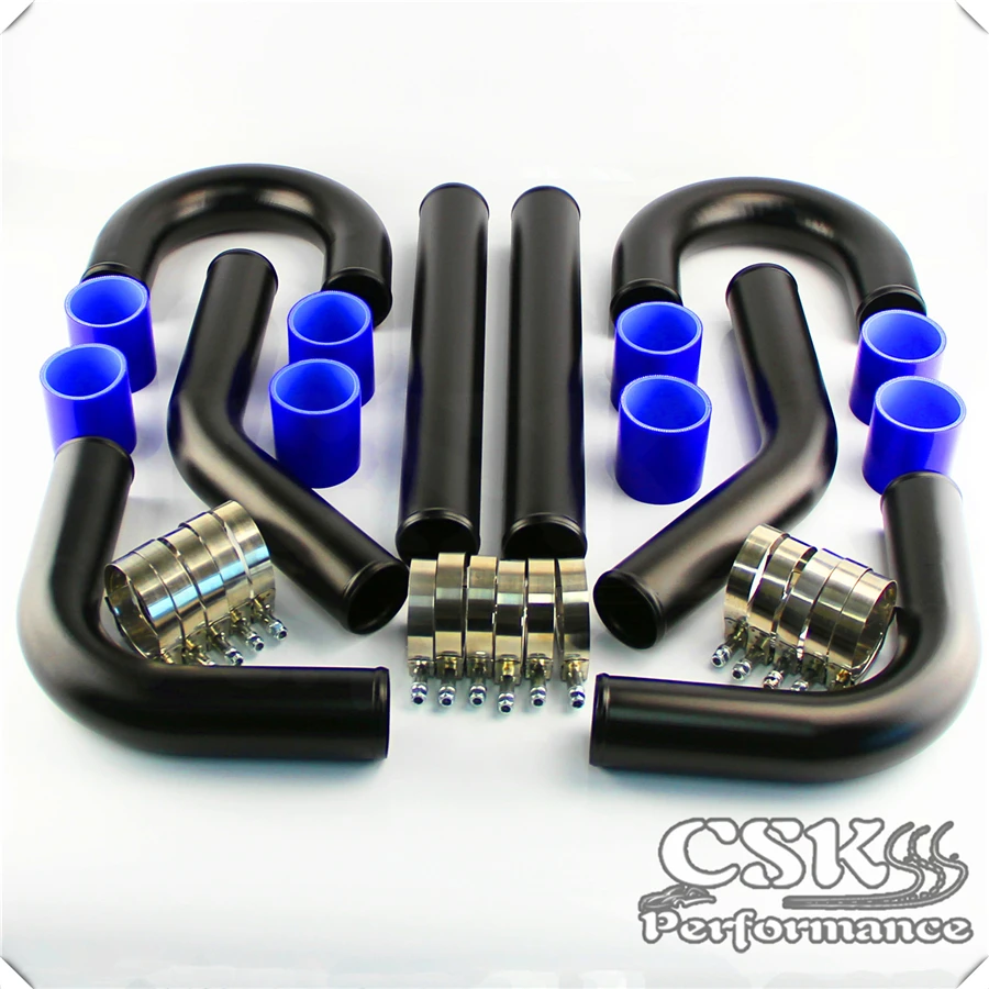 UNIVERSAL 3&quot 76MM TURBO BOOST INTERCOOLER PIPE KIT 8 PCS Aluminum PIPING |