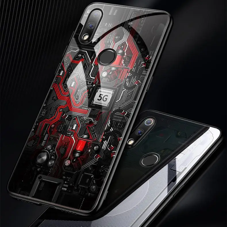 GFAITH для Realme 3 Pro Explorer Version чехол из закаленного стекла черный чехол для Realme 3 2 C1 C2 U1 5 XTCases Funda Coque