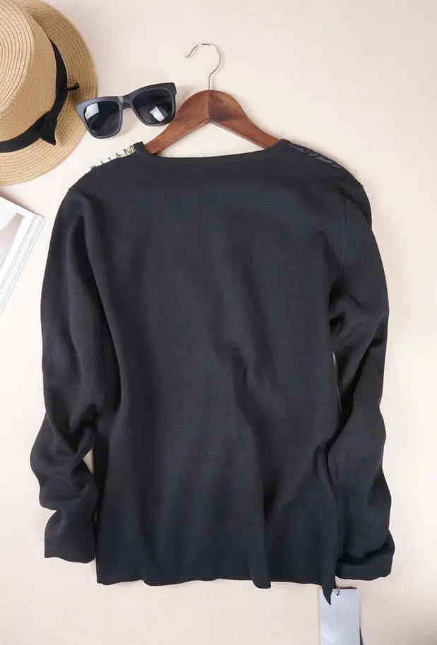 High quality 2017 new women autumn winter runway fashion O-neck character print pullovers knitted vintage T-shirt sweater D1611 | Женская