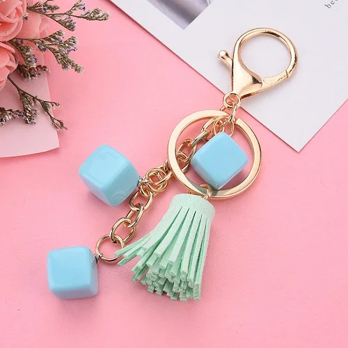 Творческий охраны окружающей среды акриловые Желе Красочные Кисточкой брелок