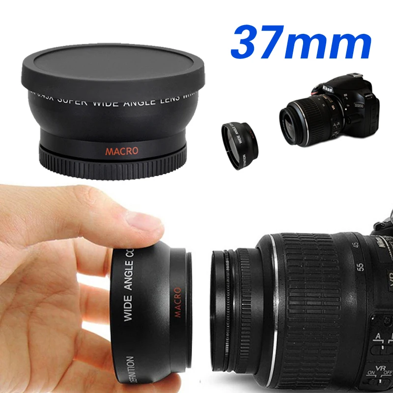 37 мм 0.45X супер Макросъемка широкоугольный объектив рыбий глаз для Canon NIKON Sony PENTAX DSLR