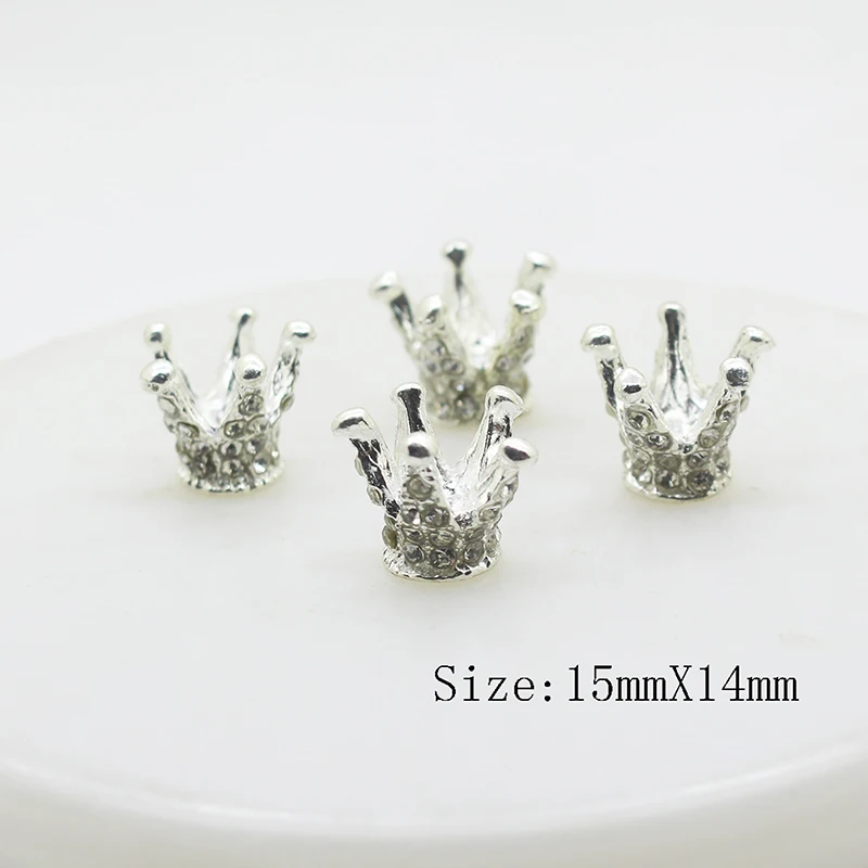 2pcs/lot15*14MM Rhinestone Crown Button Clothing Craft Mosaic Decoration Material DIY Halloween Funny Accessories | Дом и сад