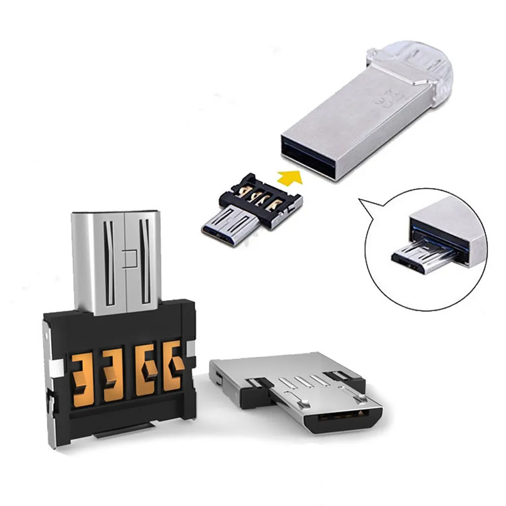 2 шт. мини USB флэш диск U микро штекер гнездо OTG адаптер конвертер для планшет
