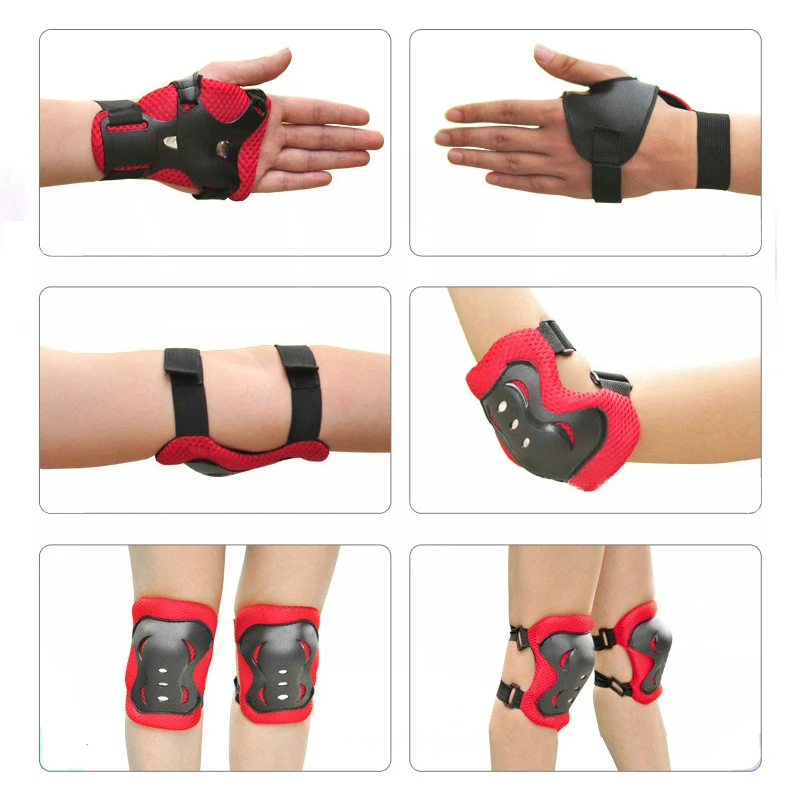 

7pcs Child Inline Roller Skating Protective Gear Bicycle Cycling Helmet Elbow Knee Protective Pad Outdoor Sports Safety Guard