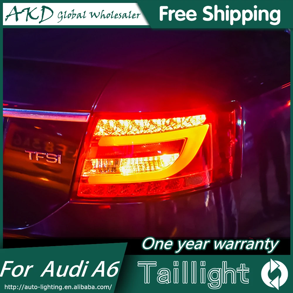 АКД стайлинга автомобилей для AUDI A6 светодиодная сигнальная лампа задний фонарь Светодиодные задние фары DRL+ стоп-сигнал багажник автомобильные аксессуары