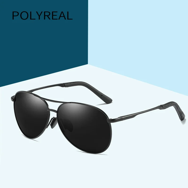 POLYREAL Для Мужчин Поляризованные Солнцезащитные Очки Пилот шарнир из сплава AL-MG