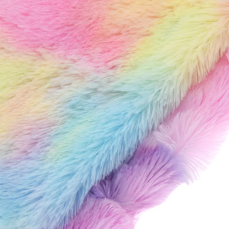 1 ярд/Лот радужная цветная Флокированная кожаная ткань для лоскутной одежды