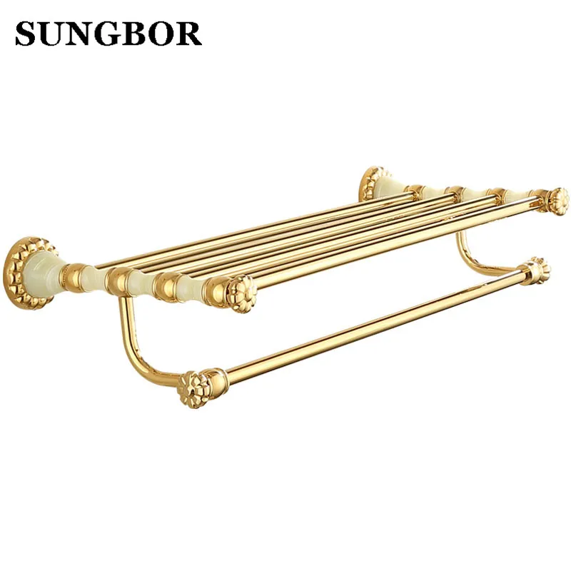 Новый латунь и Нефрита Аксессуары Ванной Комнаты крюк Робы Держатель Для Бумаги