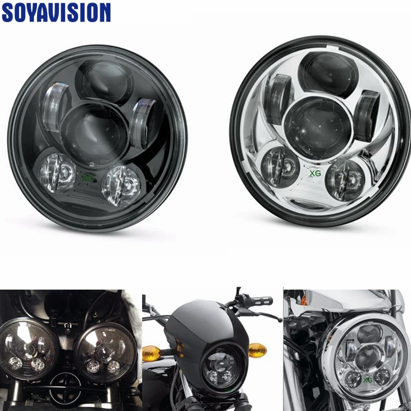 Для Rocket III Харли-стрит 750, Harley xl883, 1200,48, harley 5-3/4 "5,75" мотоцикл светодиодный проектор передняя фара