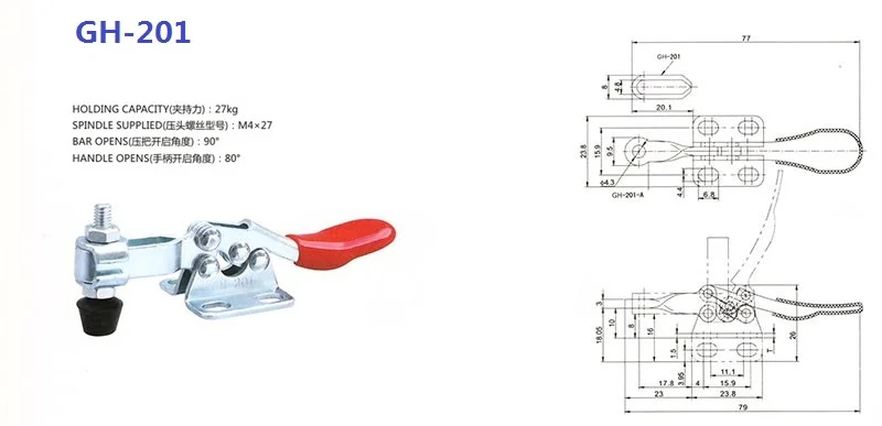 2 шт./лот фотодержатель 27 кг мягкая ручка с красным ПВХ покрытием горизонтальный