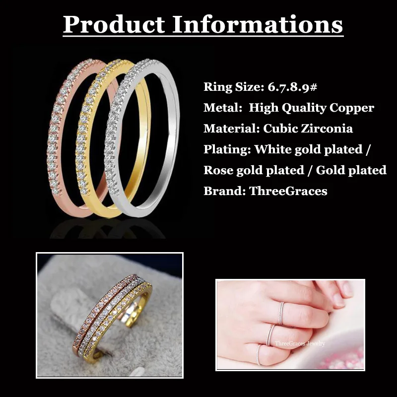 Fashion Stackable Rings Costume Jewelry Gold Color And Silver Luxury Cubic Zirconia Wedding Ring Set For Women RG036 | Украшения и