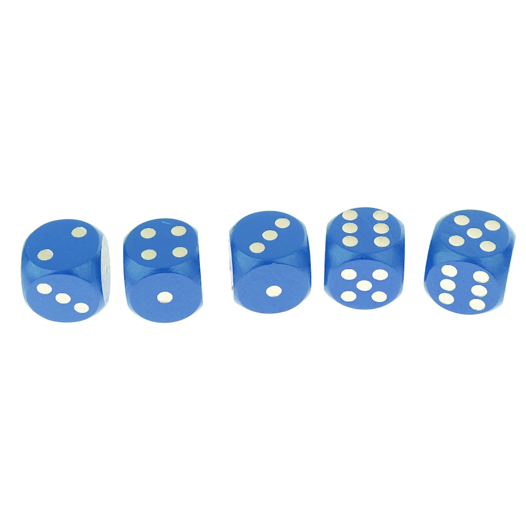 MagiDeal, 5 шт./набор, 3 см, деревянные игральные кости D6, шестигранные точечные игральные кости для D& D TRPG, вечерние игрушки для семейных праздников