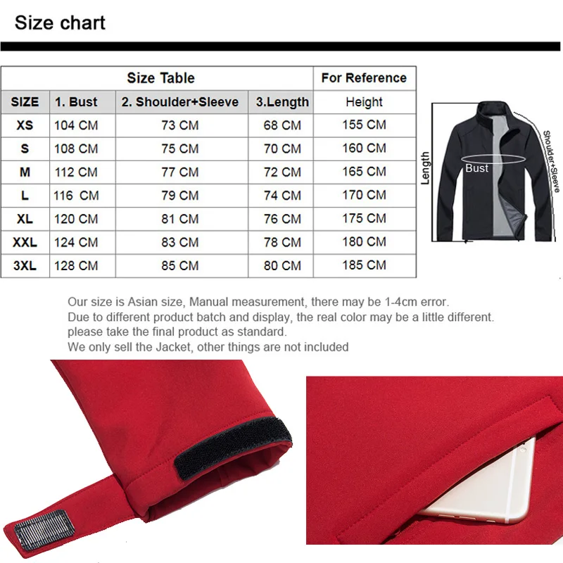 

THE ARCTIC LIGHT Women Men Autumn Solid Color Softshell Jacket Fleece Lovers Outdoor Sports Windbreaker Fishing Hiking Coat