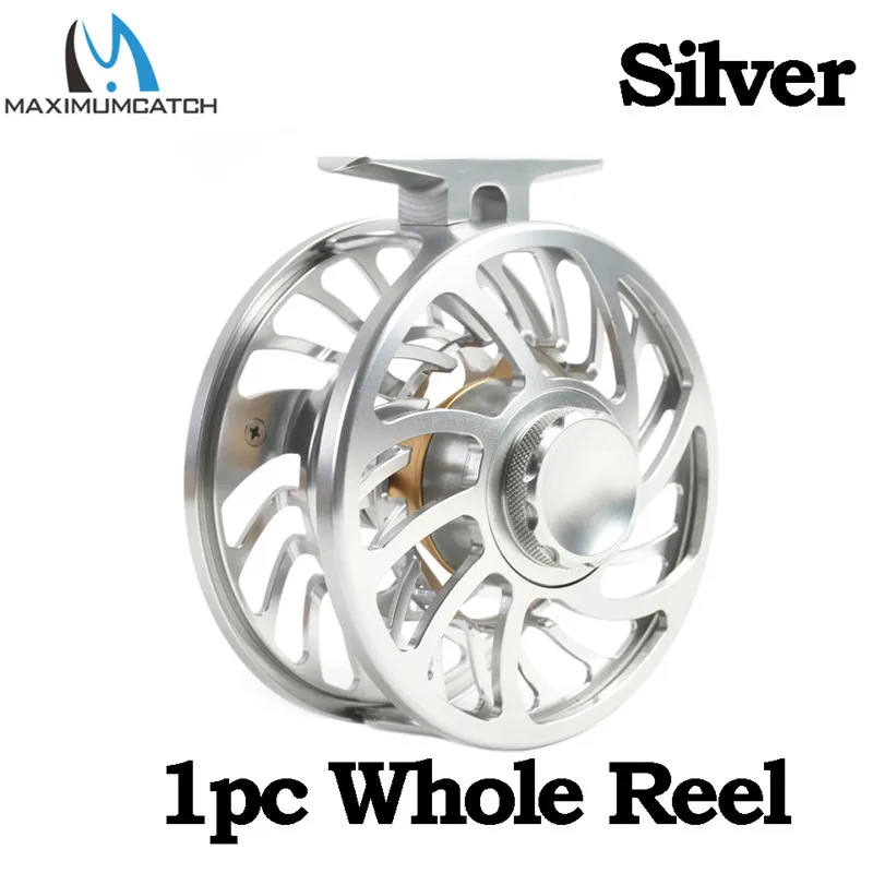Silver Reel Maximumcatch 5-12wt VM Полностью герметичная Водонепроницаемая Летающая катушка с ЧПУ для резки T6061 алюминиевая катушка для морской рыбалки - Цвет: Silver Reel