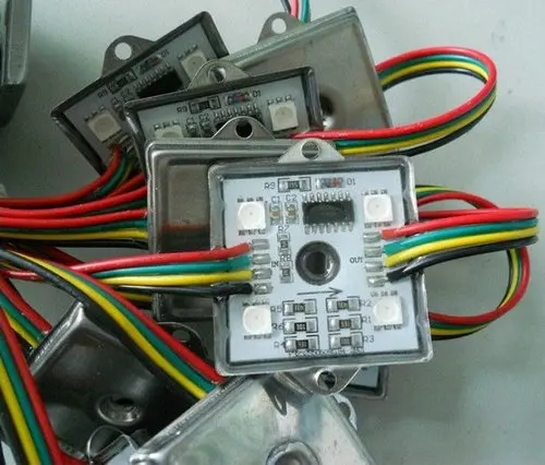 40 шт./строка SPI программируемый WS2801 4 светодиода Pixel Модуль строка шт. 5050 RGB SMD