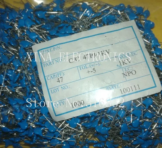 

Free Shipping 1KV 47PF 470 47P 1000v 47PF High Voltage Ceramic 200pcs/lot