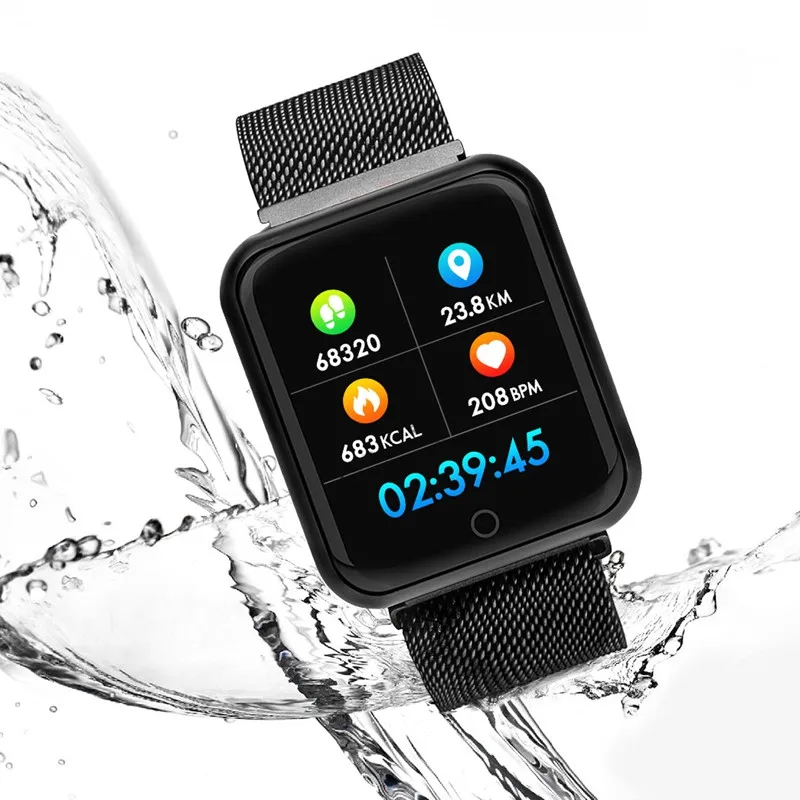 Умные часы P68 спортивный фитнес браслет IP68 трекер активности монитор сердечного