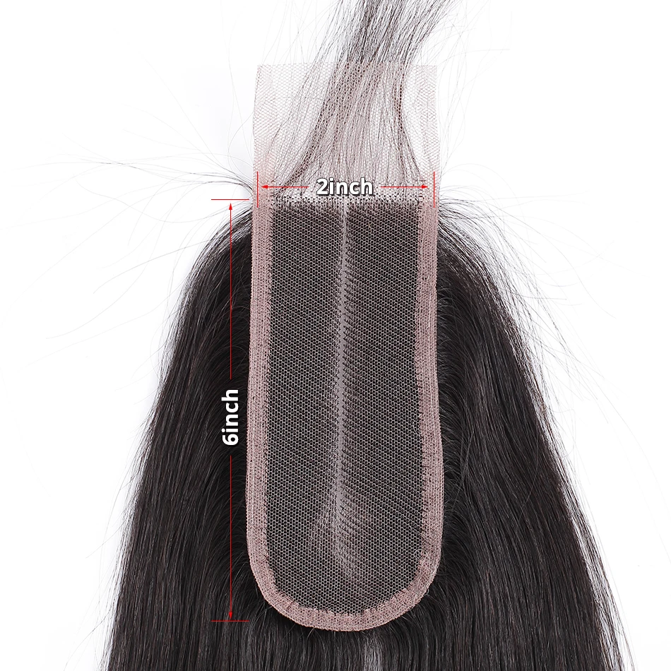 Rosabeauty глубокая часть закрытие бразильские Прямые Закрытие 2x6 Кружева 100%