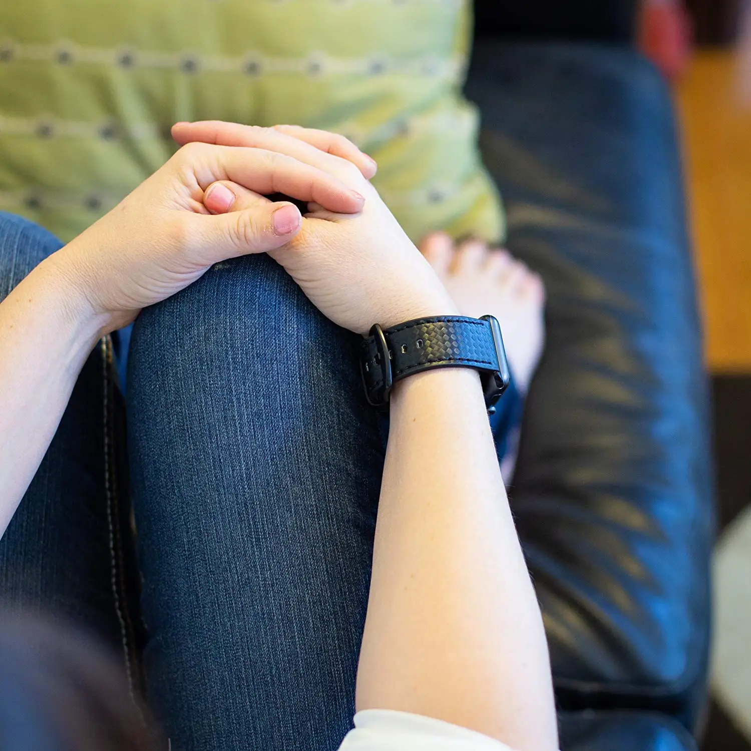 Ремешок для Apple watch 5 4 ремешок 44 мм 40 мм iWatch 3 ремешок 42 мм 38 мм углеродное волокно+ часы с кожаным ремешком аксессуары для Apple watch 3 2 1