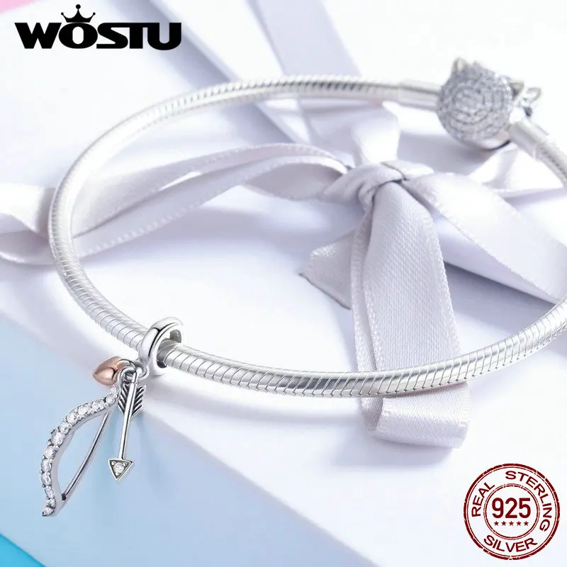 Женский классический браслет WOSTU ювелирное изделие из стерлингового серебра 925