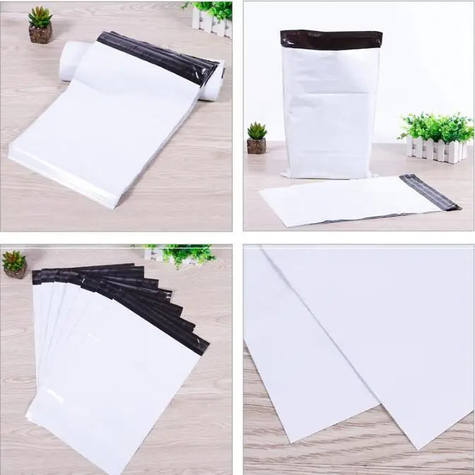 100pcs 11*18cm/15*20cm New material White Self-seal Adhesive Courier Bags Small Plastic Poly Envelope Postal Shipping Bag | Дом и сад