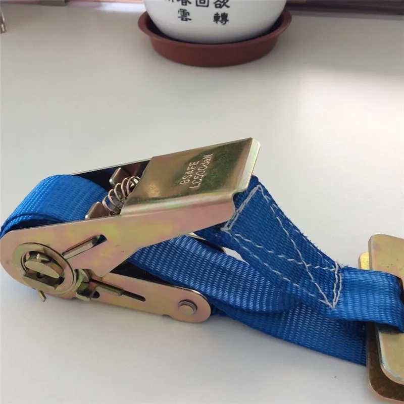 

1 Piece 5m Length 2.5cm Weight Car Tension Rope Ratchet Tie Luggage Strap Tied Durable Household Fastening Belt Safe Pull 800kg