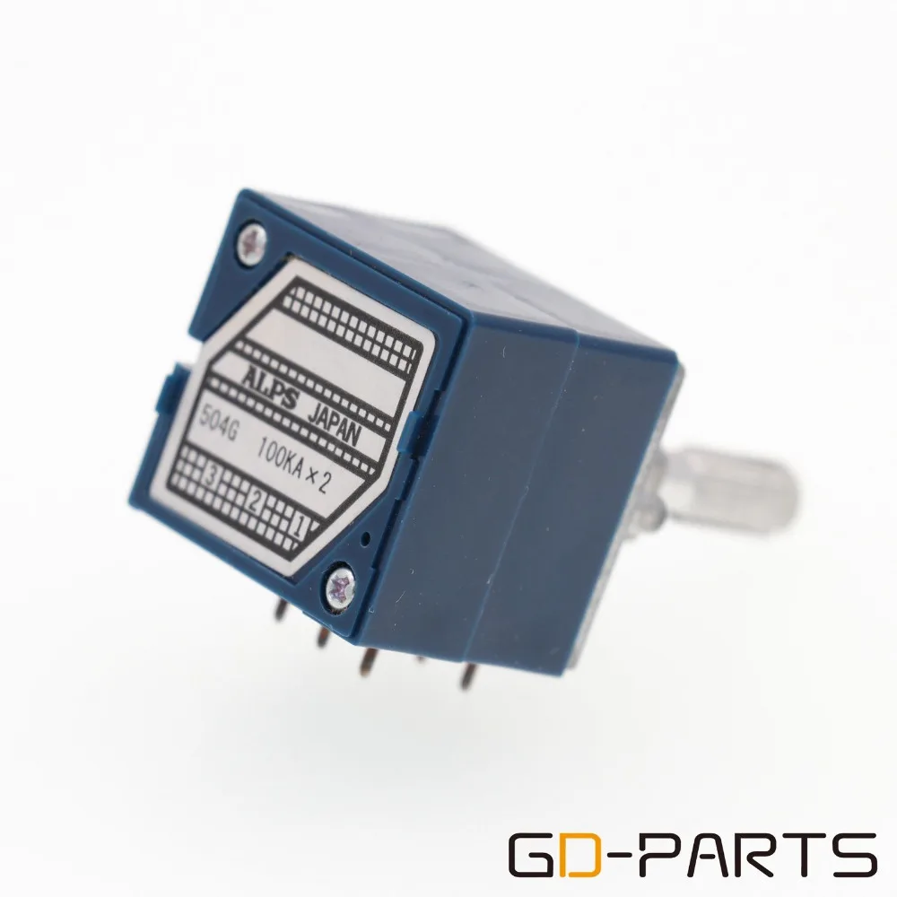 GD-PARTS 1 шт. Япония ALPS RK27 двойной 2x100KA стерео объемный потенциометр лог аттенюатор 6 мм накатанный вал HIFI аудио DIY