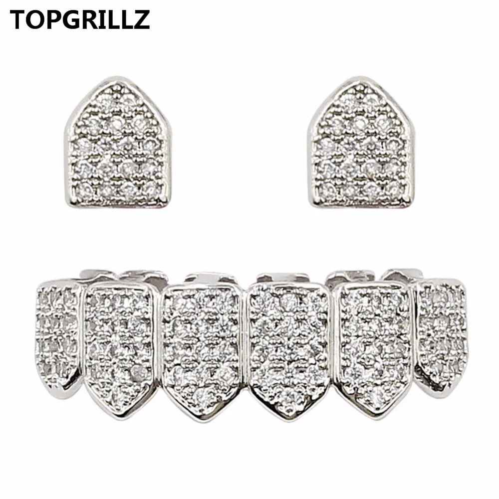 TOPGRILLZ хип хоп ювелирные изделия новый Cuatom Fit золото/серебро все ледяной медный
