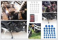 30pcs motorcycle modeling plating nut decorative screw cap for suzuki hayabusa gsxr1300 sv1000 s tl1000 r s