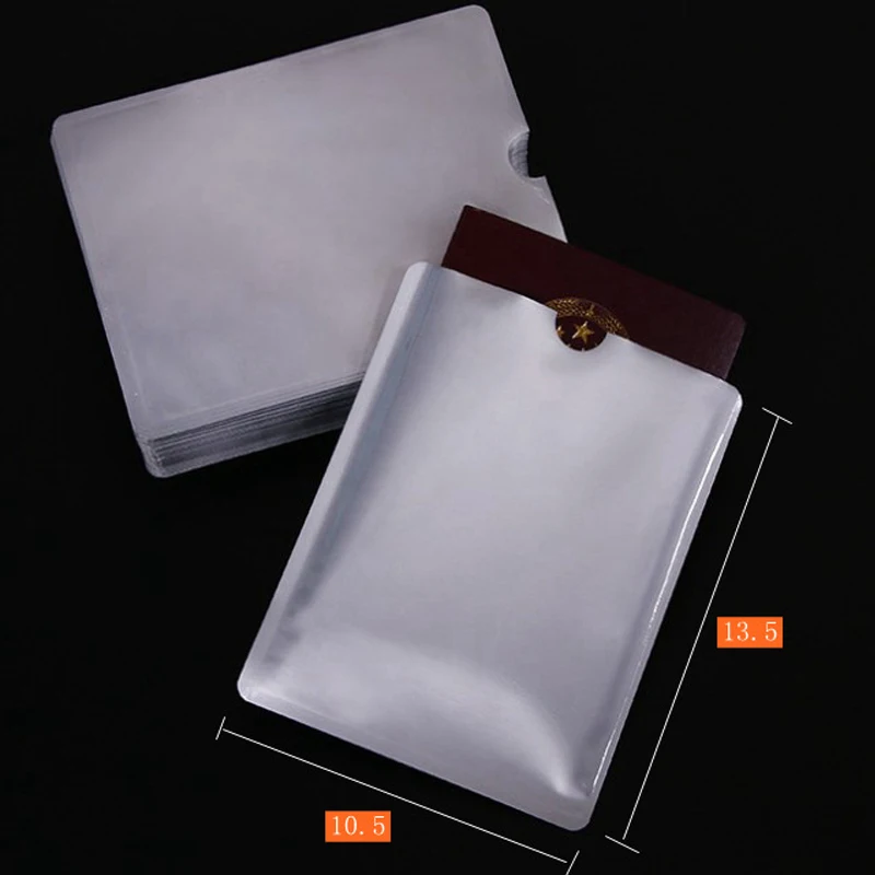 5Pcs/Lot Passport Secure Sleeve Holder Anti Scan RFID Blocking Protector Cover Plastic White Soft Protector