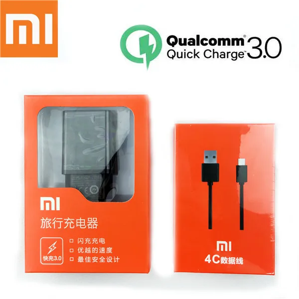 Charger and cbale EU Xiao mi 8 зарядное устройство QC3.0 зарядное устройство адаптер 4c Тип c cbale для mi 8 mi 8 mi 6 mi x 3 2s a1 a2 max 2 mi 6x6 6x - Тип штекера: Charger and cbale
