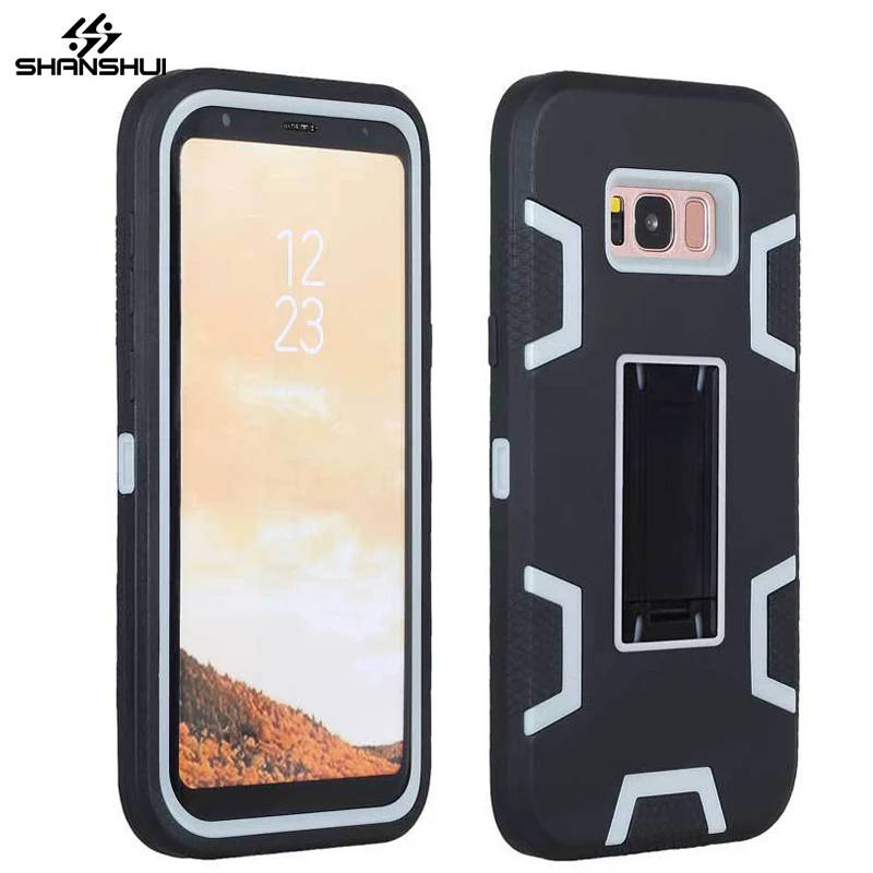 Case For Samsung Galaxy S6 S7 edge S8 Plus S5 Note 4 5 Stand Armor 360 Full Protection Shockproof Antiskid Phone Cover Coque |