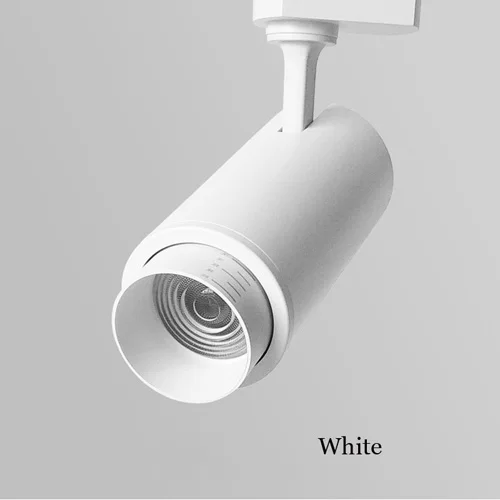 White track type Фокусированный трек лампа Zoom COB прожектор фоновая стена торговый центр прожектор 10 Вт Трековый светильник с бескорпусным чипом - Испускаемый цвет: White track type