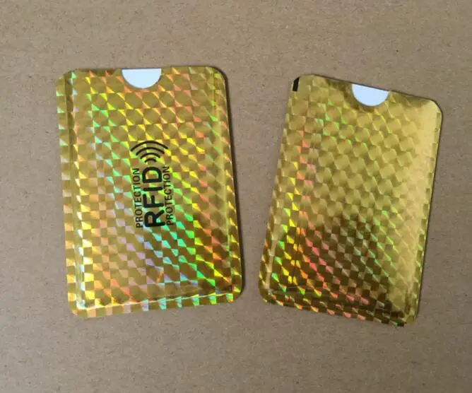 Каштановый 100 шт против сканирования RFID блокирующий рукав для кредитной карты защита безопасности дебетовый Бесконтактный IC чехол для удостоверения личности блокатор - Цвет: Каштановый