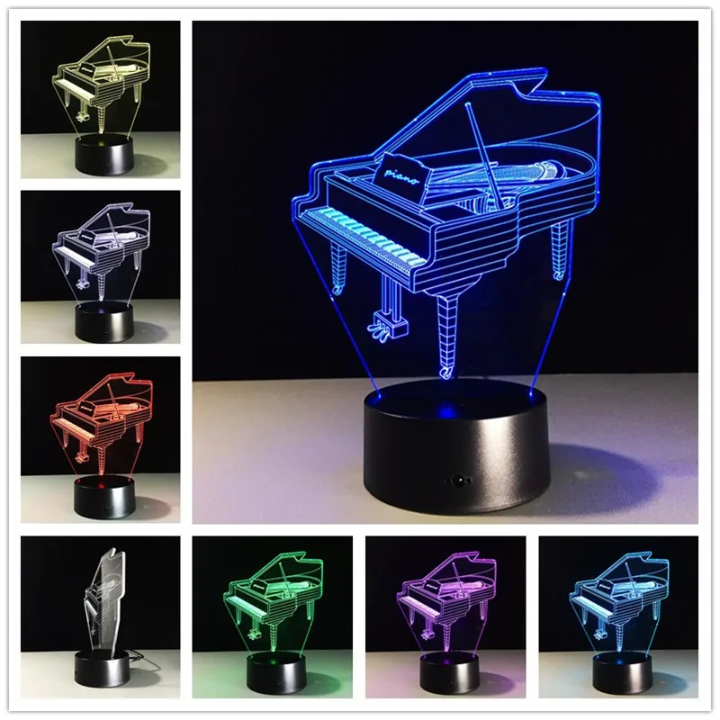 USB3d светильник новинка подарки 7 цветов изменяющиеся животные лошадь