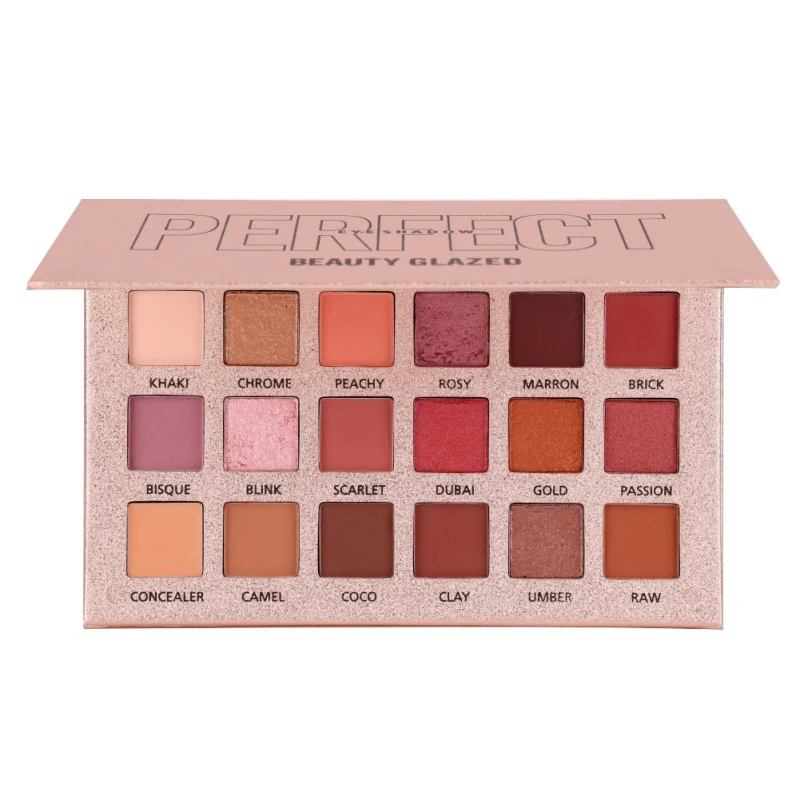 18 цветов Палитра теней для век Косметика Алмазный Блеск металлик телесный