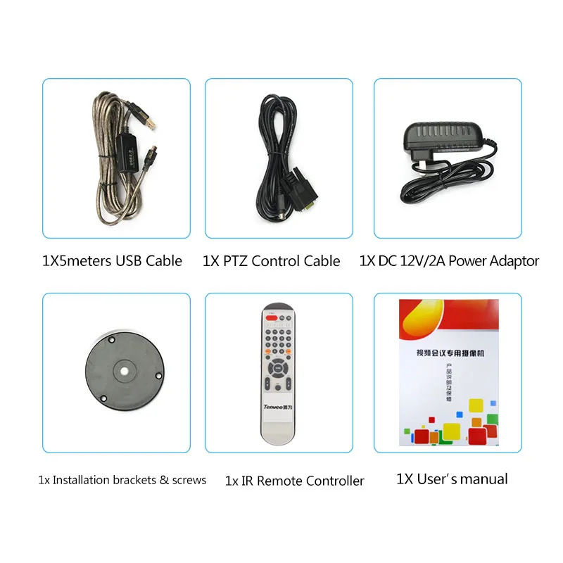 Tenveo VX3 1080 HD1080P HD PTZ камера 3X оптический зум видео конференц 1/2. 7 Цвет CMOS USB вращение