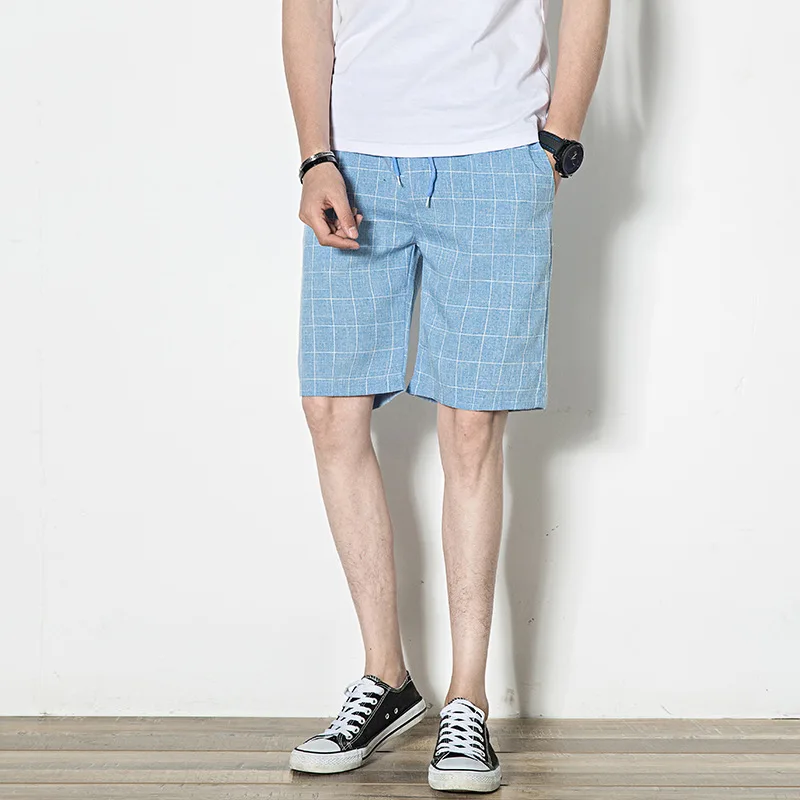 5 цветов Новые Для Мужчин's Повседневное плед Шорты для женщин мужчин с шнурок