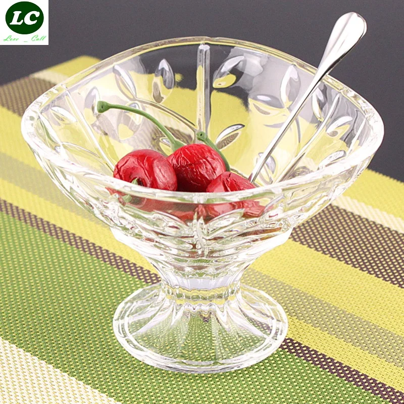 

250ml Glass Bowl cup Cold salad bowl of Ice Cream Glass Creative Snacks Leisure Time