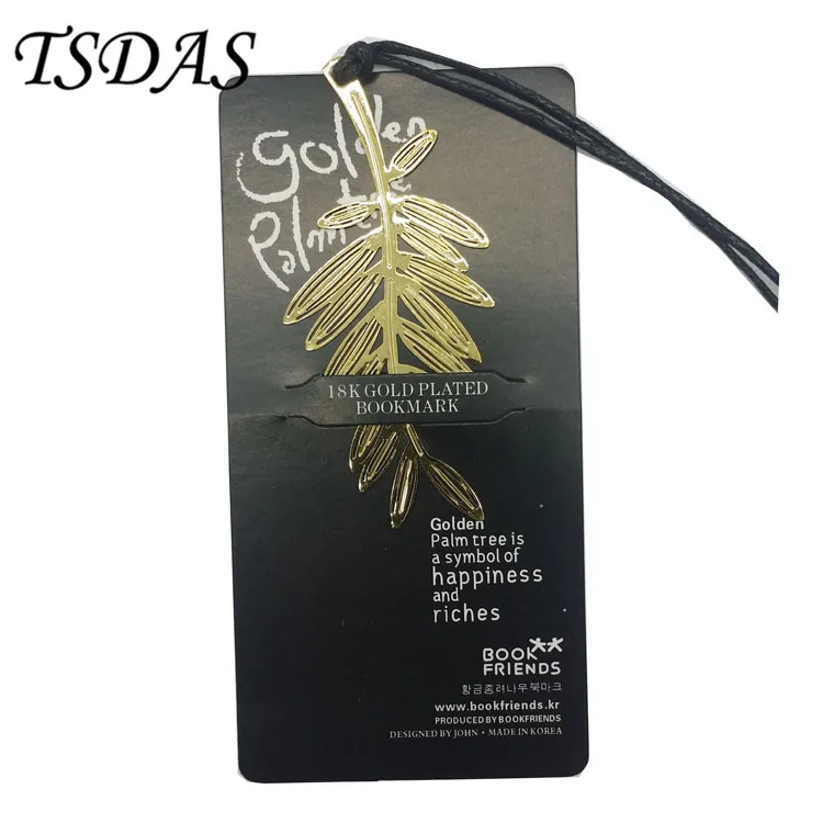 Cute Golden Palm Tree Metal Bookmark Clip 2016 Year's Gifts Vintage Bookmarks For Books Korean Stationery Free shipping | Дом и сад