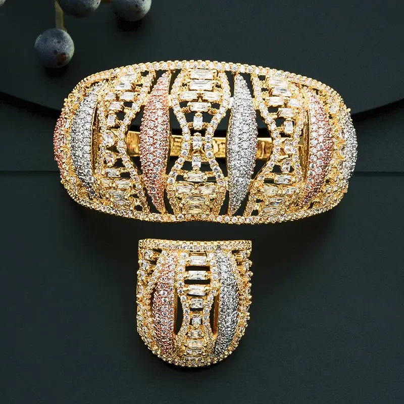 

Newness High Quality Delicate Hollow Jewelry Full Cubic Zirconia Copper Party Wedding Women Bridals Lady Bijoux