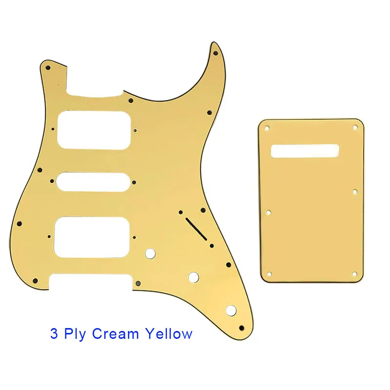 Pleroo Quality Guitar Pickguard -For US 11 Screw Holes Start St Single Humbucker HSH Scratch Plate & Back | Спорт и развлечения