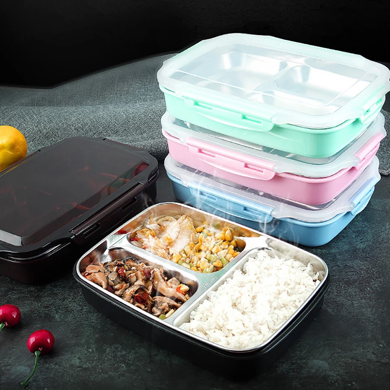 GUNOT Portable Lunch Box Stainless Steel Bento Leakproof Food Container With Compartments Microwavable Heated Lunchbox BPA | Дом и сад